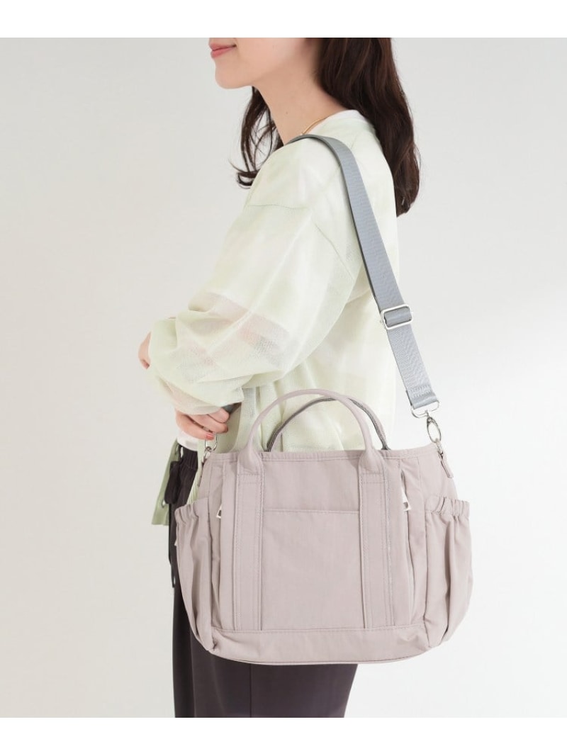 Rakuten - 【撥水/2WAY】10ポケットトートバッグ SHOO・LA・RUE シューラルー バッグ トートバッグ グレー ブラック【先行予約】*【送料無料】[Rakuten Fashion]