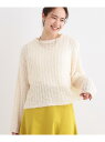 【SALE/40%OFF】程よくエアリー テープヤーンニット SHOO・LA・RUE シューラルー トップス ニット グレー ホワイト パープル【RBA_E】[...