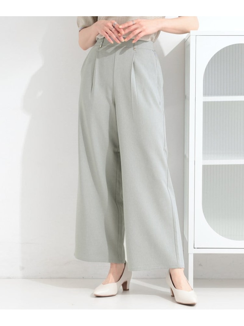 乐天商城 - 【SALE／10%OFF】【S-LL】さらっと穿けてきれい見え 麻調タックワイドパンツ SHOO・LA・RUE シューラルー パンツ その他のパンツ グレー ベージュ ブラック【RBA_E】[Rakuten Fashion]