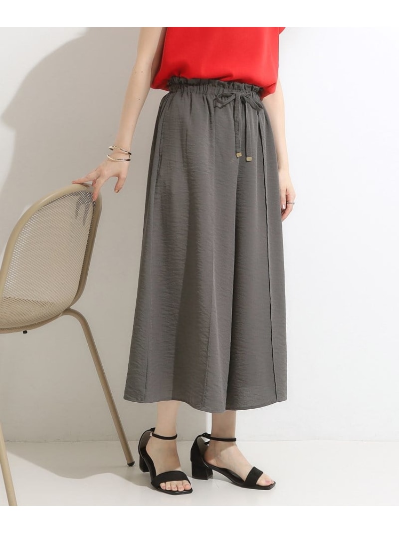 【SALE／50%OFF】【S-LL/ひんやり】さらっとタッチできれい見え ピンタックスカーチョ SHOO・LA・RUE シューラルー パンツ その他のパンツ ベージュ グレー ブルー ブラック【RBA_E】[Rakuten Fashion]