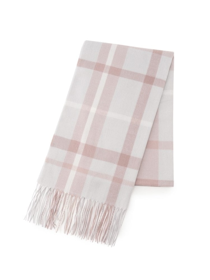 アソートチェックストール SHOO・LA・RUE シューラルー ファッション雑貨 マフラー・ストール・ネックウォーマー グレー ブラック ベージュ レッド ネイビー[Rakuten Fashion]