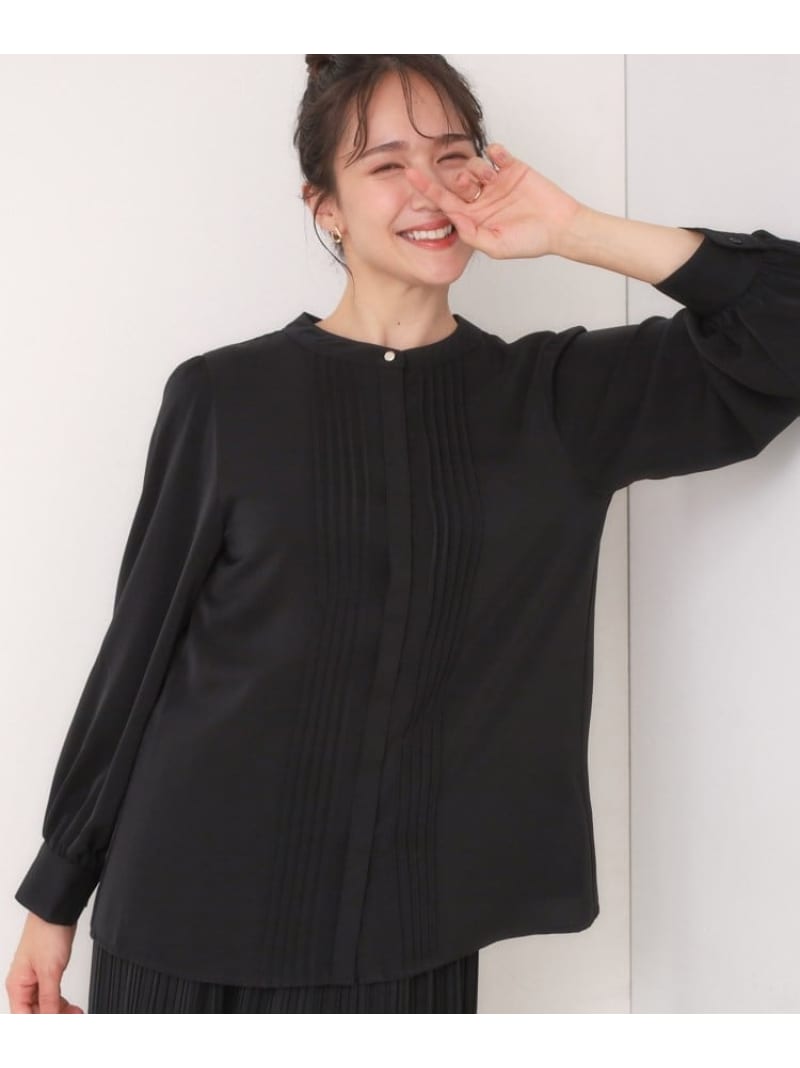 【SALE／5%OFF】【セットアップ可】ピンタックバンドカラーブラウス SHOO・LA・RUE シューラルー トッ..