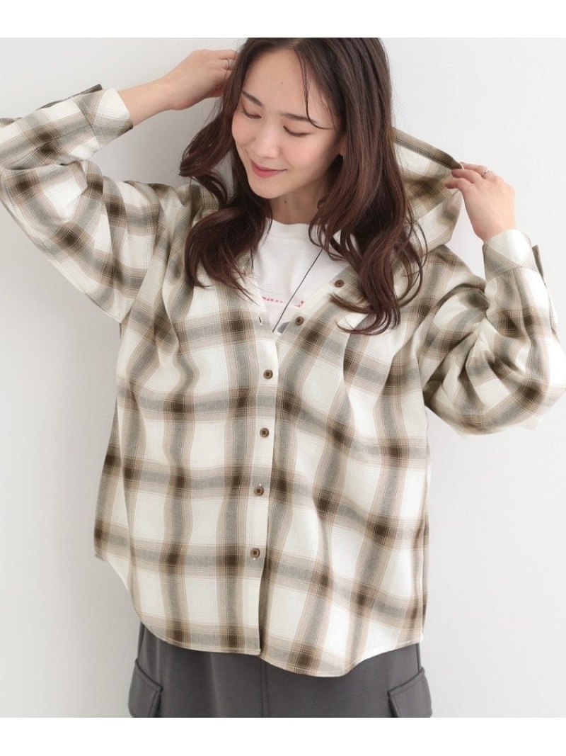 樂天商城 - 【洗濯機可】涼しげで軽やかな チェックシャツパーカ SHOO・LA・RUE シューラルー トップス シャツ・ブラウス ブルー イエロー ホワイト[Rakuten Fashion]