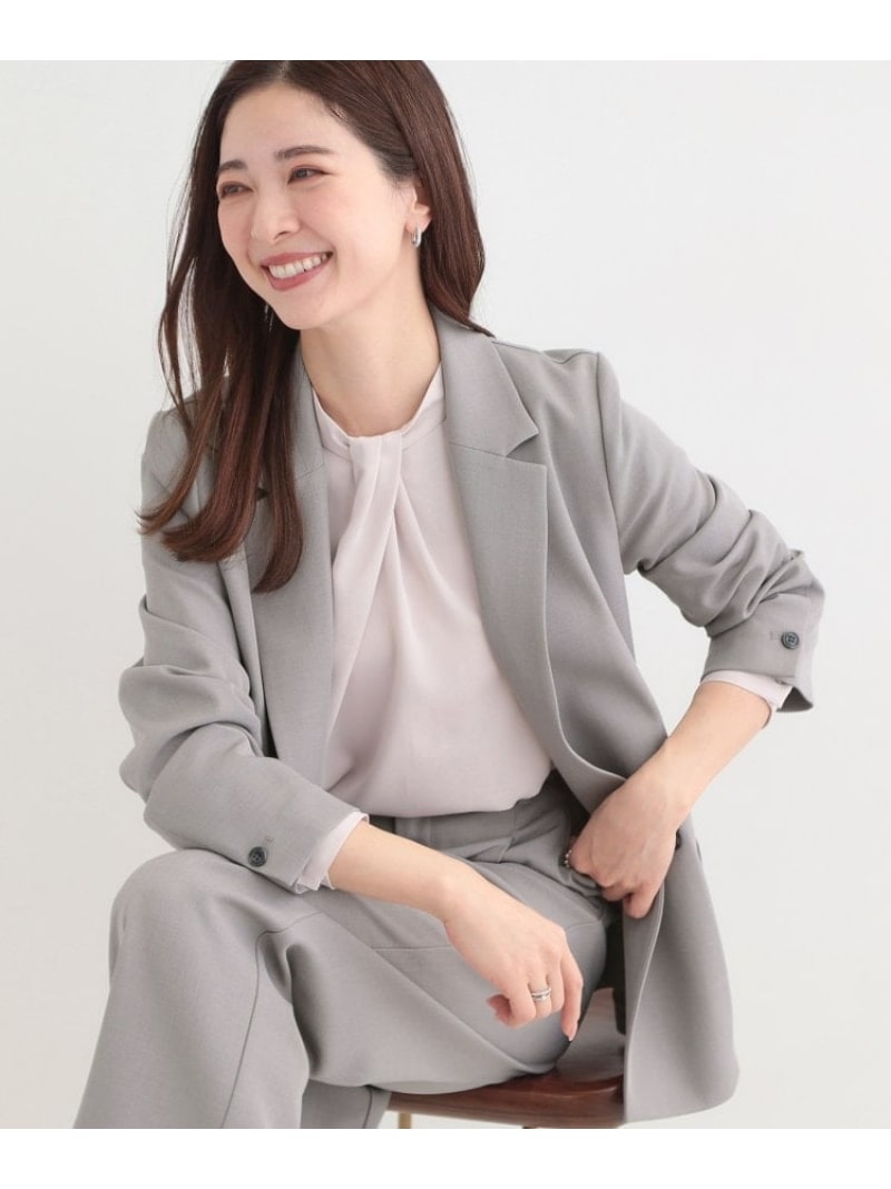 Rakuten - 【SALE／10%OFF】【洗濯機可/イージーケア/UV】オンオフ使える ゆったりダブルジャケット SHOO・LA・RUE シューラルー ジャケット・アウター テーラードジャケット・ブレザー グレー ネイビー【RBA_E】【送料無料】[Rakuten Fashion]