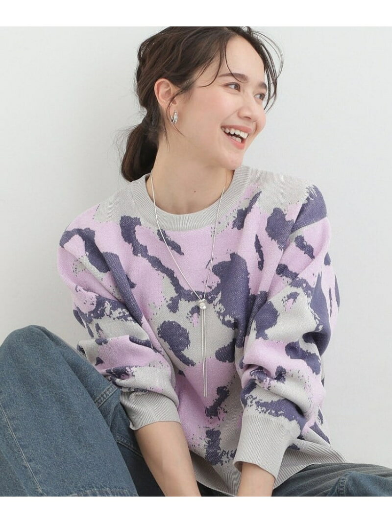 樂天商城 - 【SALE／30%OFF】【洗濯機可/S-LL】1枚で華やかに ラメ入りニュアンス柄ニット SHOO・LA・RUE シューラルー トップス ニット ベージュ グリーン【RBA_E】[Rakuten Fashion]