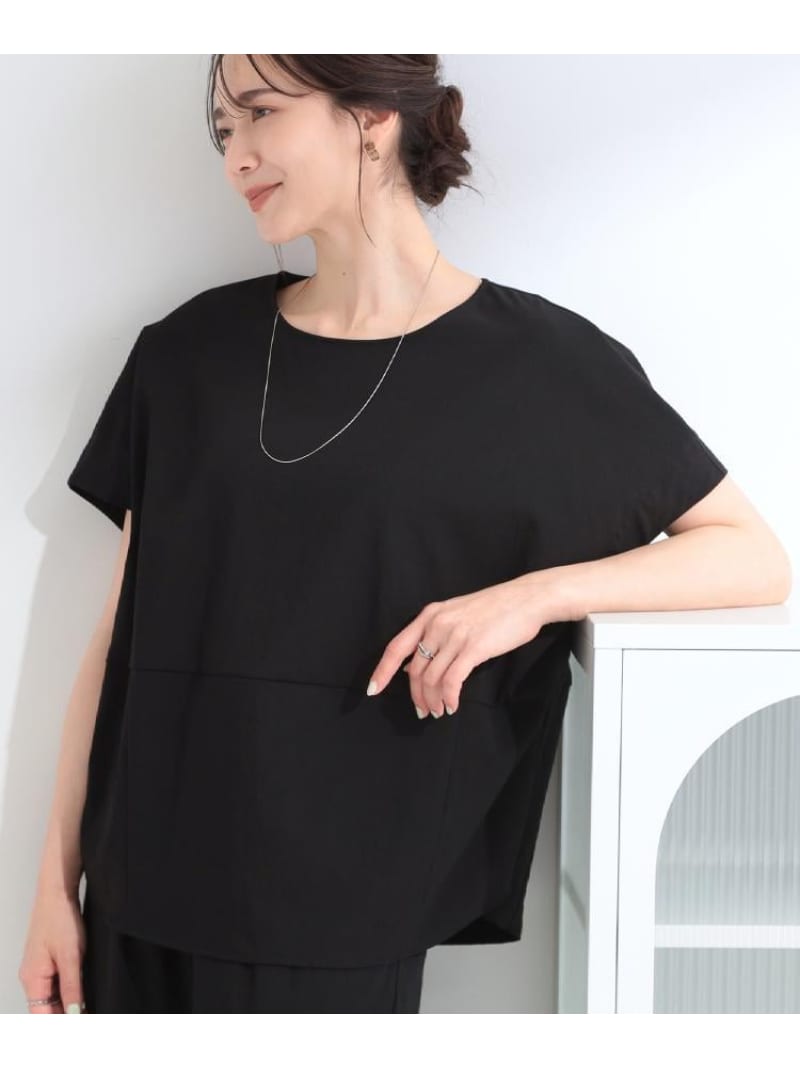 Rakuten - 【洗濯機可/セットアップ可】軽凛(かろりん) ひんやり切替コクーントップス SHOO・LA・RUE シューラルー トップス カットソー・Tシャツ ブラウン イエロー グレー ブラック【先行予約】*[Rakuten Fashion]