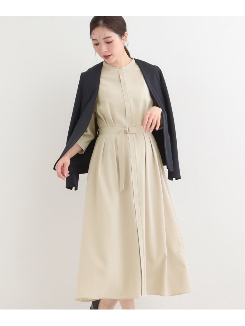 Rakuten - 【SALE／20%OFF】【洗濯機可/接触冷感/UV】ONOFF使える ウエストタックワンピース SHOO・LA・RUE シューラルー ワンピース・ドレス その他のワンピース・ドレス ネイビー ベージュ【RBA_E】【送料無料】[Rakuten Fashion]