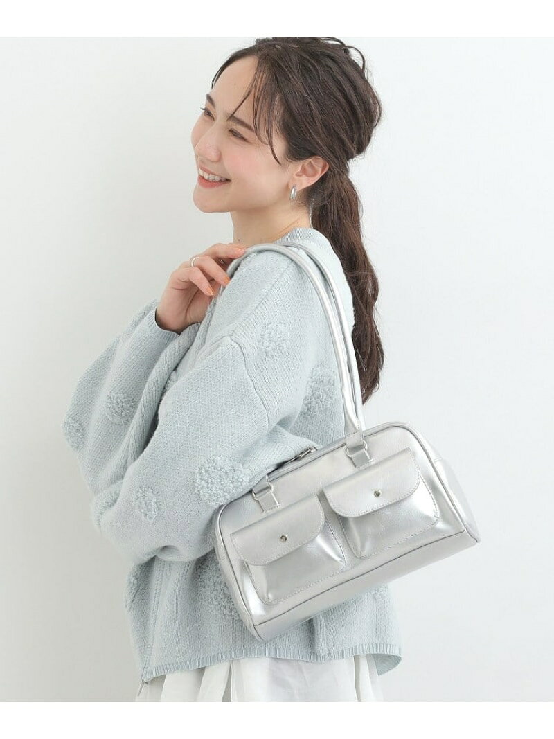 樂天商城 - 【SALE／15%OFF】フラップポケット横長ボストンバッグ SHOO・LA・RUE シューラルー バッグ ボストンバッグ ブラック シルバー【RBA_E】[Rakuten Fashion]