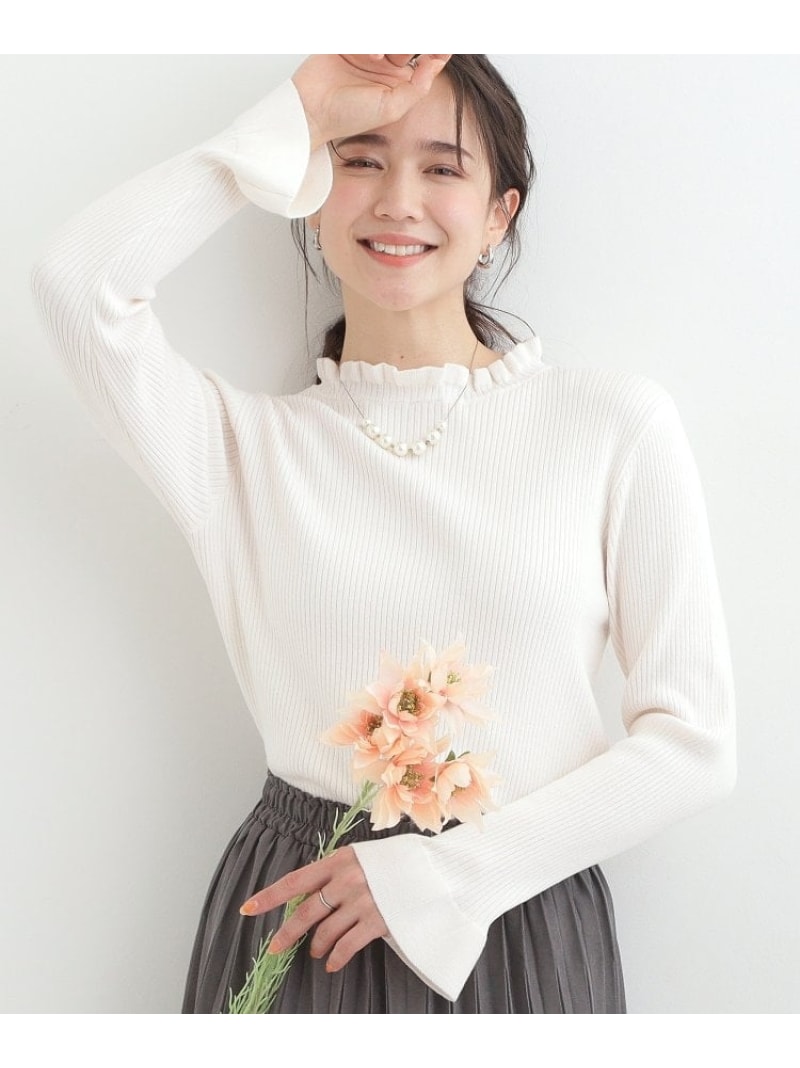 樂天商城 - 【SALE／30%OFF】【洗濯機可/S-LL】ぴったりすぎない すっきり見え やわらかリブニット SHOO・LA・RUE シューラルー トップス ニット ホワイト ブルー オレンジ ブラック【RBA_E】[Rakuten Fashion]