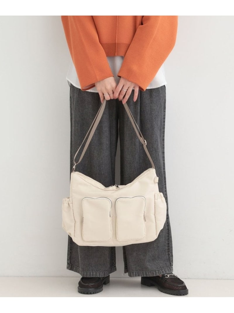 樂天商城 - 【SALE／5%OFF】【撥水】ダブルポケットショルダーバッグ SHOO・LA・RUE シューラルー バッグ ショルダーバッグ ブラック グレー ホワイト【RBA_E】【送料無料】[Rakuten Fashion]