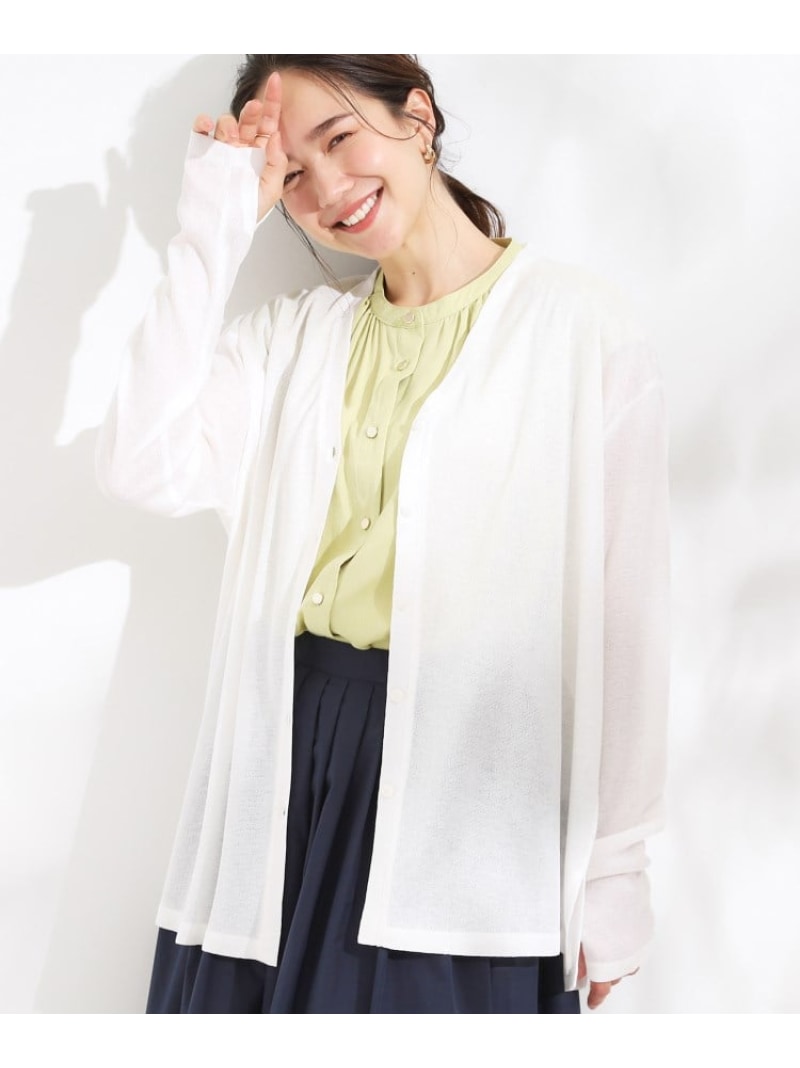 【SALE/60%OFF】【S-LL/ひんやり/UV】手の甲まで隠れる トッパーカーディガン SHOO・LA・RUE シューラルー トップス カーディガン ブラ...