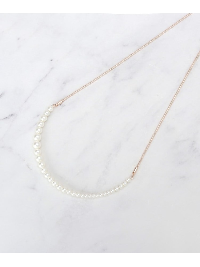 樂天商城 - 【SALE／5%OFF】スライダーフェイクパールネックレス SHOO・LA・RUE シューラルー アクセサリー・腕時計 ネックレス ゴールド シルバー【RBA_E】[Rakuten Fashion]