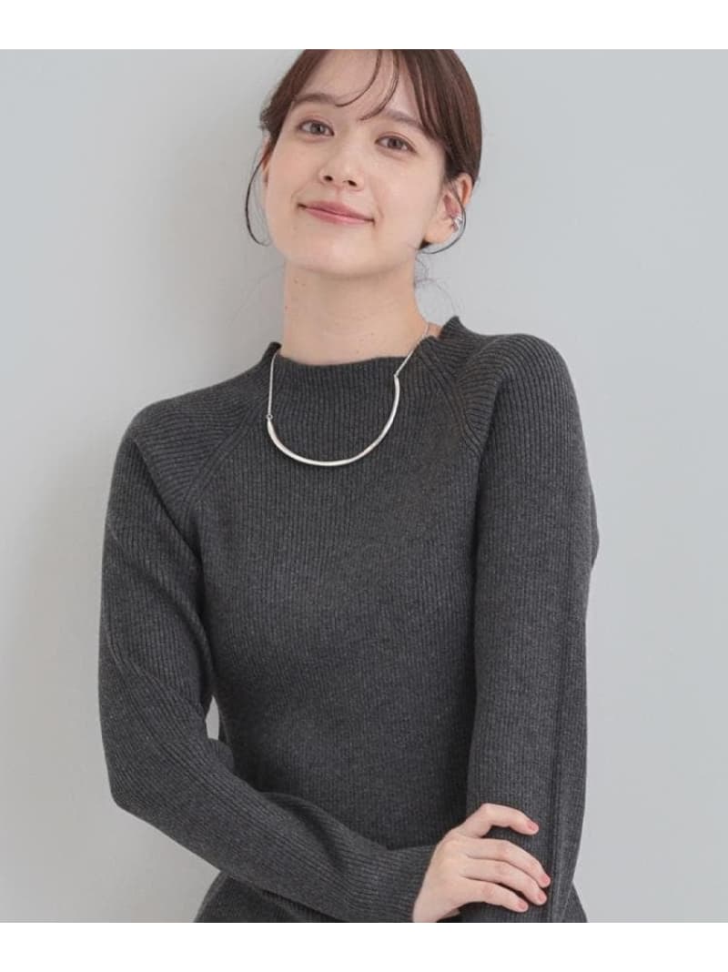 【洗濯機可】ちくちくしにくい やわらかリブハイネックニット SHOO・LA・RUE シューラルー トップス ニット グレー イエロー レッド ブルー【先行予約】*[Rakuten Fashion]