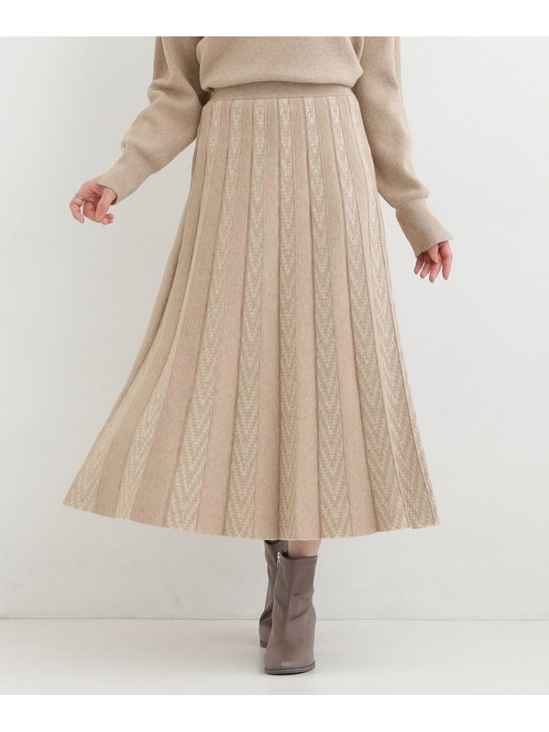 樂天商城 - 【SALE／30%OFF】【洗濯機可/セットアップ可/S-LL】新色追加 女性らしさ際立つ もちもちニットスカート SHOO・LA・RUE シューラルー スカート ロング・マキシスカート ベージュ ネイビー【RBA_E】[Rakuten Fashion]