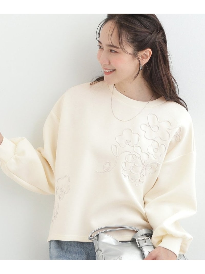 樂天商城 - 【SALE／30%OFF】【S-LL】美しいシルエット お花ロープ刺繍ダンボールトップス SHOO・LA・RUE シューラルー トップス カットソー・Tシャツ ホワイト グリーン ブラック【RBA_E】[Rakuten Fashion]