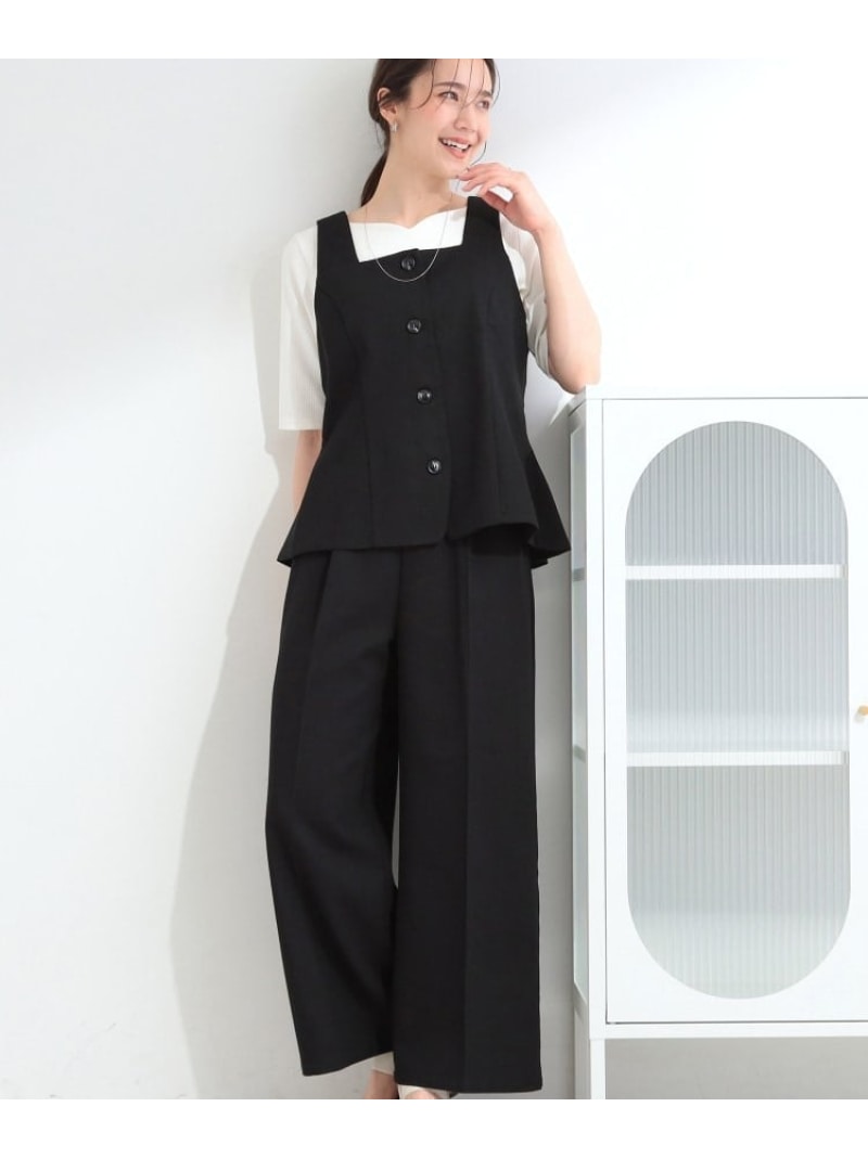 乐天商城 - 【SALE／5%OFF】【2点セット/S-LL】迷わず着られる ビスチェ+ワイドパンツセット SHOO・LA・RUE シューラルー ワンピース・ドレス その他のワンピース・ドレス ブラウン ブラック ベージュ【RBA_E】【送料無料】[Rakuten Fashion]
