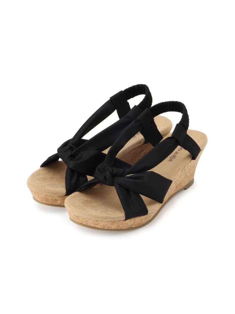 樂天商城 - 【SALE／10%OFF】ねじりまが~るサンダル SHOO・LA・RUE シューラルー シューズ・靴 サンダル ブラック【RBA_E】【送料無料】[Rakuten Fashion]