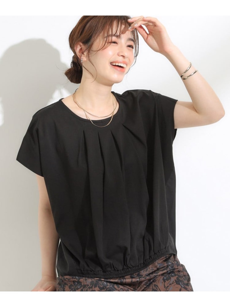 乐天商城 - 【SALE／50%OFF】【S-LL】インせず着られる 異素材使い デザイントップス SHOO・LA・RUE シューラルー トップス カットソー・Tシャツ ブラウン ブラック ブルー【RBA_E】[Rakuten Fashion]