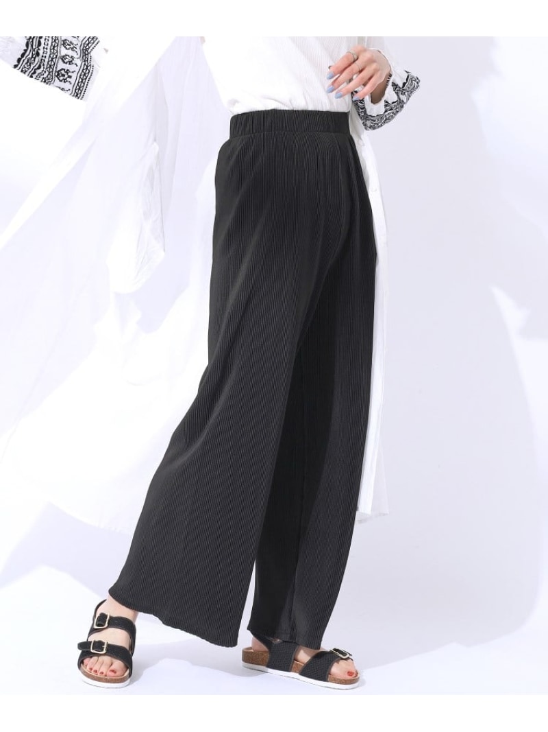 【SALE／20%OFF】【洗える】レイヤードにも さらっと穿ける 大人プリーツ イージーパンツ SHOO・LA・RUE シューラルー パンツ その他のパンツ カーキグリーン ブラック グレー ネイビー ブラウン【RBA_E】[Rakuten Fashion]