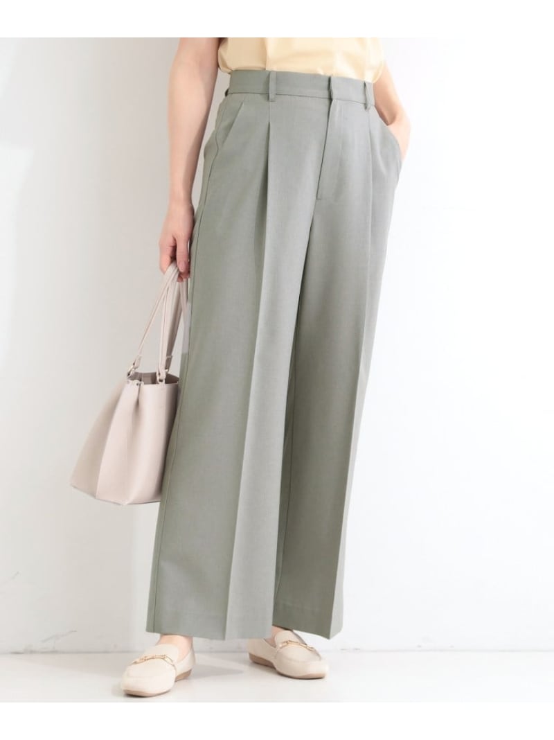 Rakuten - 【SALE／10%OFF】【セットアップ可/洗濯後しわになりにくい/UV/給水速乾/S-LL】シンプルに美しく ひんやりタックワイドパンツ SHOO・LA・RUE シューラルー パンツ その他のパンツ グレー ネイビー【RBA_E】【送料無料】[Rakuten Fashion]