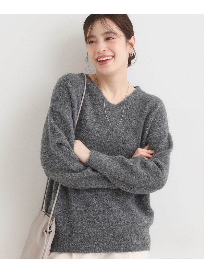 樂天商城 - 【SALE／20%OFF】ふわふわVネックニット SHOO・LA・RUE シューラルー トップス ニット ブルー グレー ベージュ ピンク【RBA_E】[Rakuten Fashion]