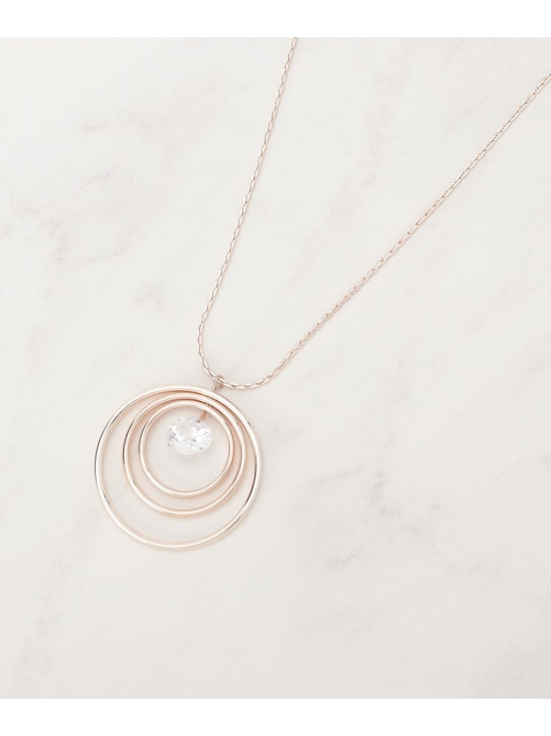 【SALE／20%OFF】ビッグゆれるダイヤ調パーツスライダーネックレス SHOO・LA・RUE シューラルー アクセサリー・腕時計 ネックレス ゴールド シルバー【RBA_E】[Rakuten Fashion]