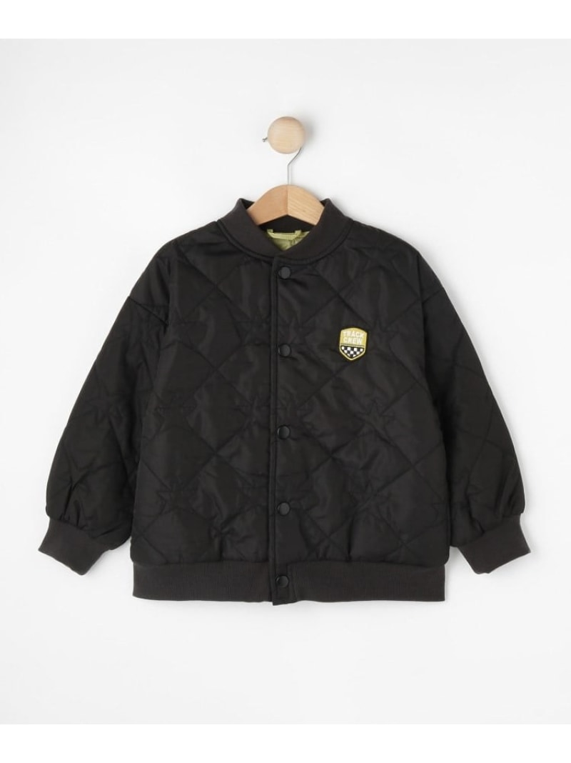 【100-150cm】星キルトリブブルゾン SHOO・LA・RUE シューラルー ジャケット・アウター ブルゾン・ジャンパー ブラック カーキグリーン[Raku...