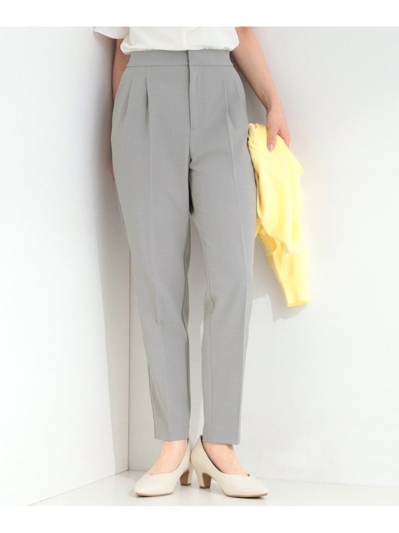 乐天商城 - 【SALE／10%OFF】【ひんやり/UV/通勤】洗濯後しわになりにくい タックテーパードパンツ SHOO・LA・RUE シューラルー パンツ その他のパンツ ベージュ グレー ネイビー【RBA_E】【送料無料】[Rakuten Fashion]