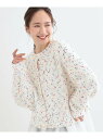 【SALE/10%OFF】【前後2WAY/コンパクト丈】ぽこぽこ MIXニットカーディガン SHOO・LA・RUE シューラルー トップス カーディガン ホワイ...