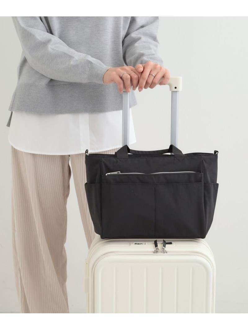 【SALE／5%OFF】【撥水】12ポケットキャリーオントートバッグ SHOO・LA・RUE シューラルー バッグ トートバッグ ブラック グレー【RBA_E】【送料無料】[Rakuten Fashion]