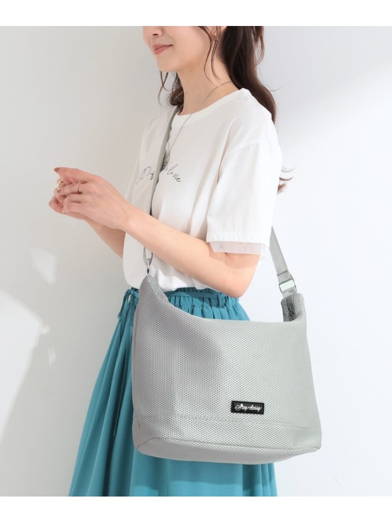 Rakuten - メッシュショルダーバッグ SHOO・LA・RUE シューラルー バッグ ショルダーバッグ グレー ブラック[Rakuten Fashion]
