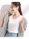 【SALE/10%OFF】【洗える/S-LL】首元きれい テレコリブタンクトップ SHOO・LA・RUE シューラルー トップス アンサンブル ブラック ブルー...