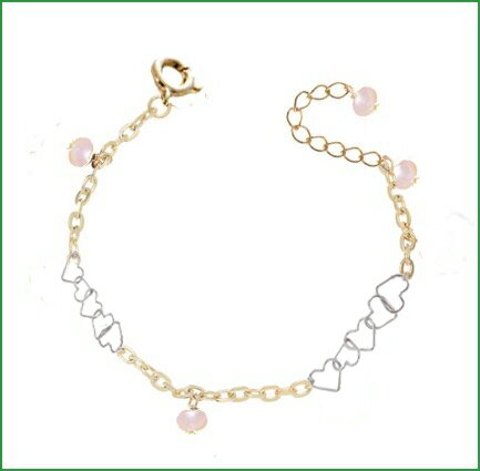 ハートシェイプ/ラブチェーン/ピンクパールアンクレット/DM便【送料無料】