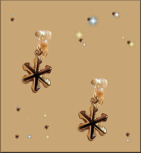 金 - フラワーイヤリング/モチーフ/イエロー ゴールド/スーノ/雪の結晶/フラワー/花 イアリング