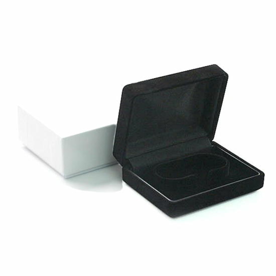 グレー ブラック ジュエリーボックス ブレスレットケース ギフト包装 プレゼント ラッピング対応用 外化粧箱付き ブラック
