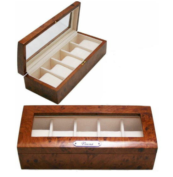 展示サンプル ベローナ(VERONA)最新高級木製時計収納ケース/5本収納時計ボックスウォッチ コレクション ケース代引き不可