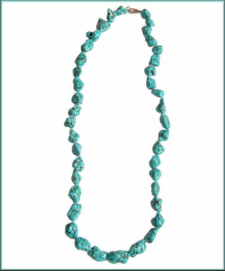 Turquoise - メール便【送料無料】大粒ブルーターコイズ トルコ石 66cm ロングネックレス