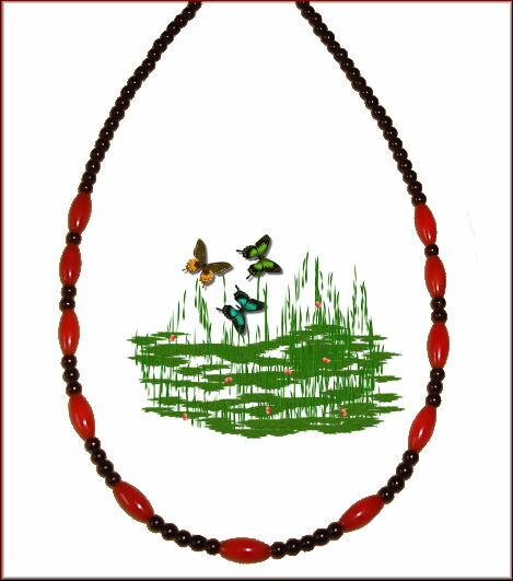 赤サンゴ珊瑚ブラックオニキスネック...