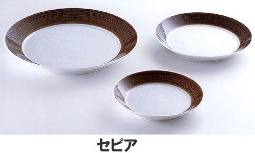 Rakuten - 白山陶器麻の糸プレートセット（大・中・小）（セピア）出産祝い 誕生日 引き出物 結婚祝い 記念品 開店祝い 開業祝い 退職祝い 新築祝い 内祝い 母の日 敬老の日 記念日 プレゼント ギフト 贈り物に！業務用にも！