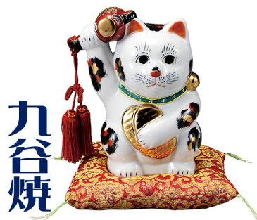 置物（オーナメント・オブジェ） 小槌上げ小判招き猫・三毛（九谷焼） 縁起物 誕生日 還暦祝い 退職祝い 結婚祝い 記念品 新築祝い 開店祝い 開業祝い 内祝い 母の日 敬老の日 九谷焼 プレゼント ギフト 贈り物に最適！業務用にも【九谷焼】