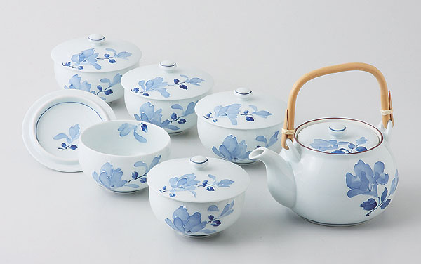 有田焼 辻が花 蓋付茶器揃（セット） 誕生日・還暦祝い・退職祝い・記念品 母の日 敬老の日　プレゼント・ギフト・贈り物に最適♪