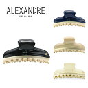 アレクサンドル ドゥ パリ ALEXANDRE DE PARIS ヴァンドームクリップ Lサイズ （4色） ICCL 12832 02 VENDOME CLIP L PINCES VENDOME フランス製 プレゼント ヘアクリップ ヘアアクセサリー 髪留め ラージ ハンドメイド レディース ギフト対応 【送料無料(一部地域を除く)】