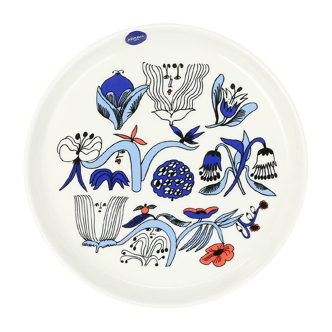 キッチン雑貨（3000円程度） アラビア ARABIA プータルフリ プレート （ホワイト） 19cm 1067070 Puutarhurit Plate white 絵皿 食器 お皿 陶器 装飾品 キッチン雑貨 おしゃれ かわいい 北欧 プレゼント 雑貨 ギフト対応