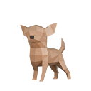 アスククリエイティブ Ask Creative チワワ （ライトブラウン） Chihuahua ペーパークラフト 置き物 置物 フィギュア 3D プレゼント 手作り DIY 犬 ギフト対応 