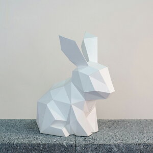 アスククリエイティブ Ask Creative ラビット （ホワイト） Rabbit ペーパークラフト 置き物 置物 フィギュア 3D 手作り DIY ギフト プレゼント 【メール便なら送料無料】