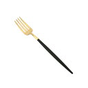 クチポール Cutipol ゴア デザートフォーク 185mm (ブラック×ゴールド) GO GB 07 GOA Black Gold Dessert Fork...