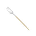 クチポール Cutipol ゴア デザートフォーク （アイボリー×シルバー） IGO 07 GOA Ivory Silver Dessert Fork 185mm カトラリー フォーク キッチン雑貨 北欧 ポルトガル プレゼント ギフト対応 【メール便なら送料無料】