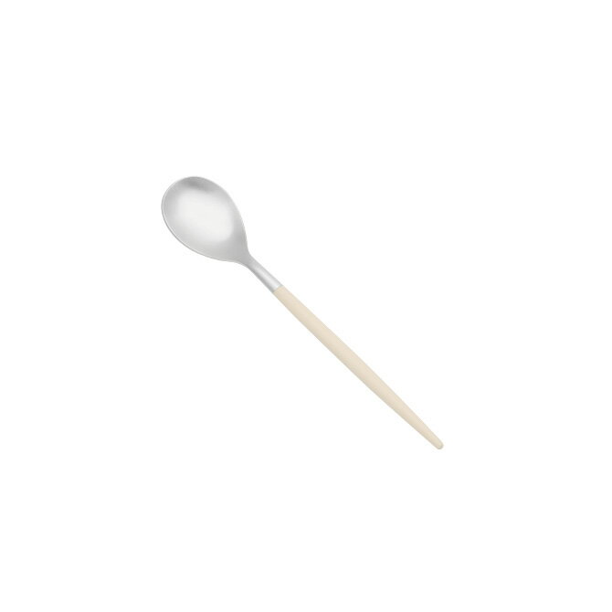 楽天セレクトショップ AER （アエル）クチポール Cutipol ミオ ティースプーン （アイボリー×シルバー） IMI 11 MIO Ivory Silver Tea Spoon 135mm カトラリー マットシルバー テーブルスプーン キッチン雑貨 北欧 ポルトガル プレゼント ギフト対応 【メール便なら送料無料】