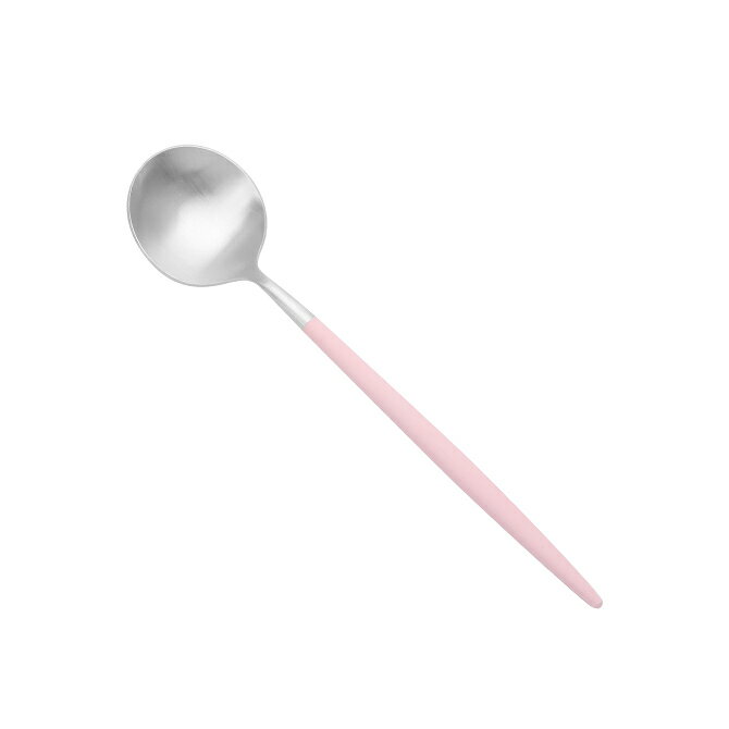 クチポール Cutipol ゴア デザートスプーン （ピンク×シルバー） PGO 08 GOA Pink Silver Dessert Spoon 180mm カトラリー マットシルバー テーブルスプーン キッチン雑貨 北欧 ポルトガル プレゼント ギフト対応 【メール便なら送料無料】