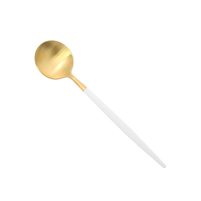 クチポール Cutipol ゴア デザートスプーン （ホワイト×ゴールド） WGO GB 08 GOA White Gold Dessert Spoon 178mm カトラリー スプーン キッチン雑貨 北欧 ポルトガル プレゼント ギフト対応 